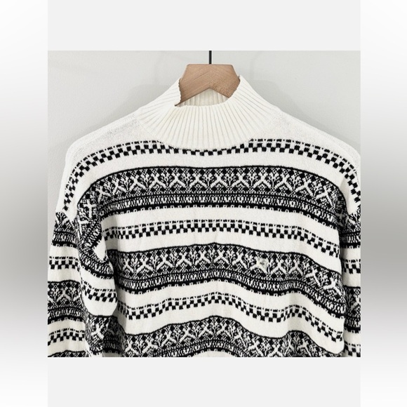 LOFT Black and White Turtleneck Sweater - Picture 2 of 5